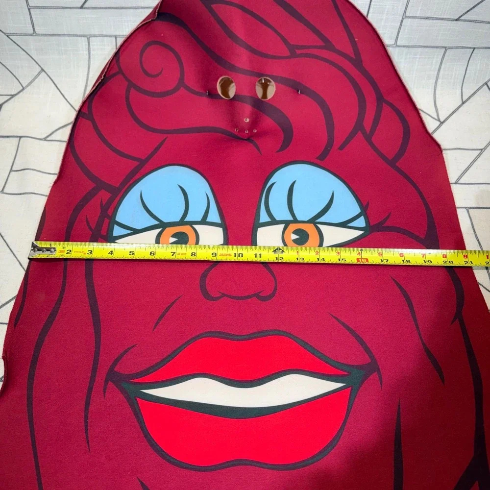 California Raisins Costume Mask OS Red Vintage 1988 Foam Character Applause